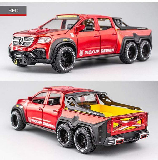 Planet Gates 1:28 Benz X-Class 6*6 Monster Trucks Diecasts & Toy Vehicles Car Model Miniature Scale Model Car Toys Children Collections