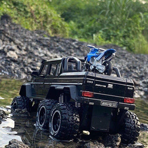 Planet Gates 1/28 Benzs G63 6*6 Big Tyre Alloy Pickup Car Model Diecast Metal Simulation Toy Off-road Vehicles Model Collection Children Gift