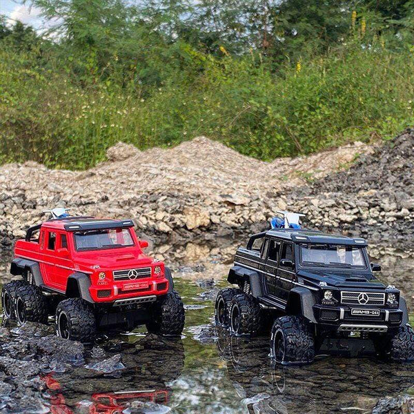 Planet Gates 1/28 Benzs G63 6*6 Big Tyre Alloy Pickup Car Model Diecast Metal Simulation Toy Off-road Vehicles Model Collection Children Gift