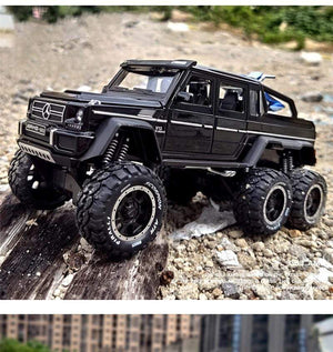 Planet Gates 1/28 Benzs G63 6*6 Big Tyre Alloy Pickup Car Model Diecast Metal Simulation Toy Off-road Vehicles Model Collection Children Gift