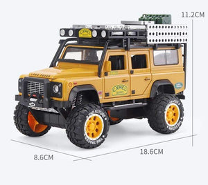 Planet Gates 1:28 Camel Cup Land Rover Defender Alloy Racing Car Model Diecasts & Toy Metal Toy Off-road Vehicles Model Collection Kids Gift