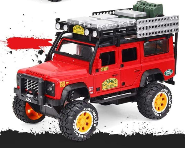 Planet Gates 1:28 Camel Cup Land Rover Defender Alloy Racing Car Model Diecasts & Toy Metal Toy Off-road Vehicles Model Collection Kids Gift