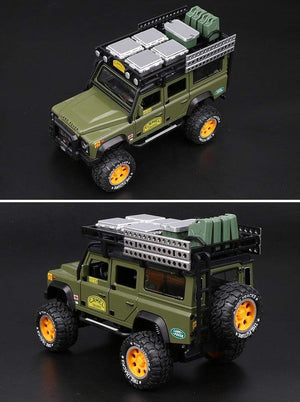 Planet Gates 1:28 Camel Cup Land Rover Defender Alloy Racing Car Model Diecasts & Toy Metal Toy Off-road Vehicles Model Collection Kids Gift