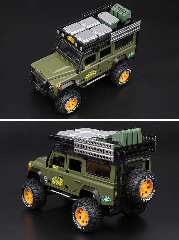 Planet Gates 1:28 Camel Cup Land Rover Defender Alloy Racing Car Model Diecasts & Toy Metal Toy Off-road Vehicles Model Collection Kids Gift