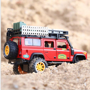 Planet Gates 1:28 Camel Cup Land Rover Defender Alloy Racing Car Model Diecasts & Toy Metal Toy Off-road Vehicles Model Collection Kids Gift