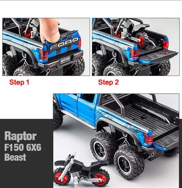 Planet Gates 1/28 Ford Raptor F150 Alloy Car Modified Off-Road Vehicle Model Diecast & Toy Vehicles Metal Car Model Collection Kids Toys Gift