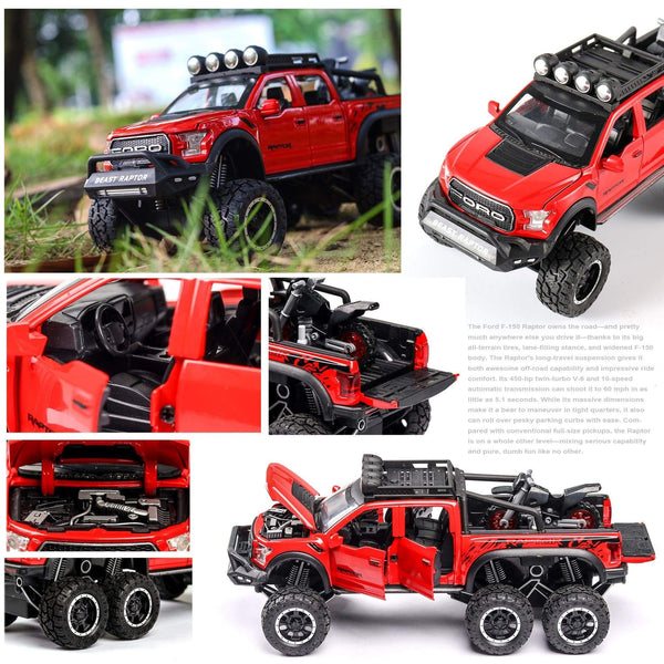 Planet Gates 1/28 Ford Raptor F150 Alloy Car Modified Off-Road Vehicle Model Diecast & Toy Vehicles Metal Car Model Collection Kids Toys Gift