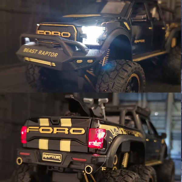 Planet Gates 1/28 Ford Raptor F150 Alloy Car Modified Off-Road Vehicle Model Diecast & Toy Vehicles Metal Car Model Collection Kids Toys Gift