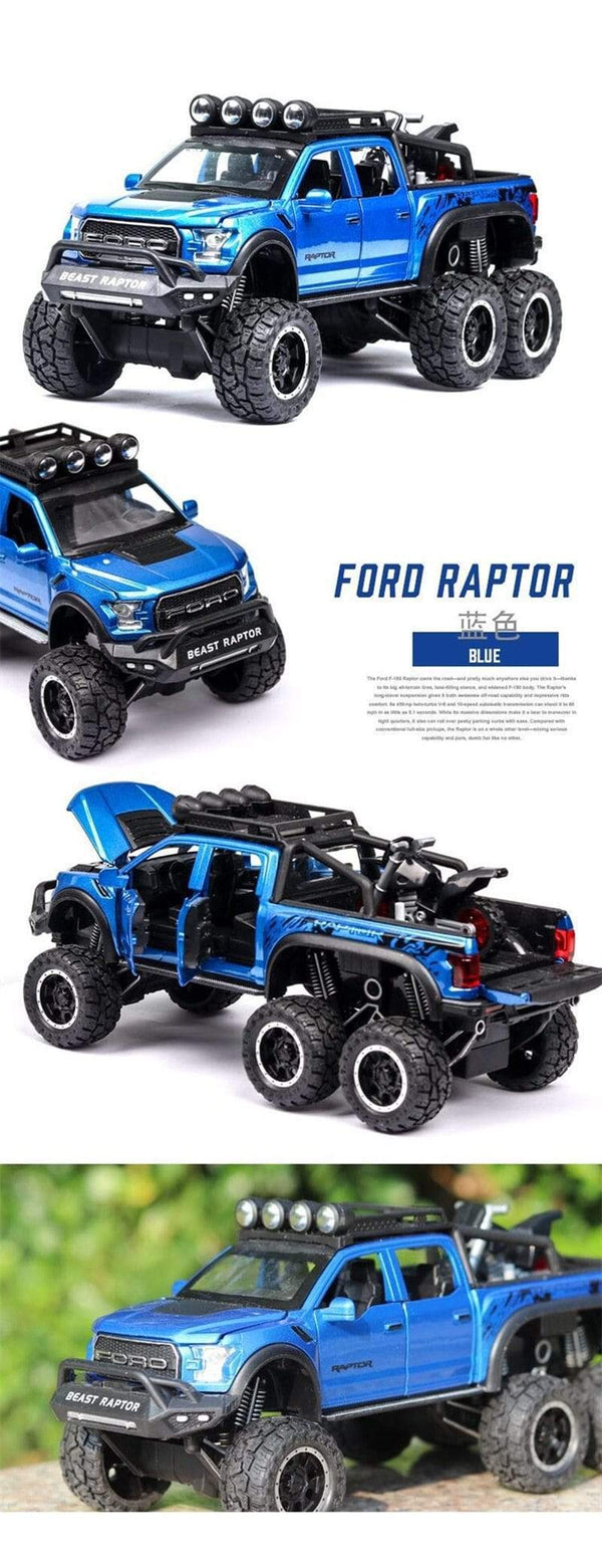 Planet Gates 1/28 Ford Raptor F150 Alloy Car Modified Off-Road Vehicle Model Diecast & Toy Vehicles Metal Car Model Collection Kids Toys Gift