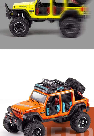 Planet Gates 1:28 Jeep Wild Gladiator Big Tire Alloy Pickup Off-road Vehicle Model Alloy Car Model Decoration Sound and Light Pull Back Toy