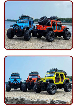 Planet Gates 1:28 Jeep Wild Gladiator Big Tire Alloy Pickup Off-road Vehicle Model Alloy Car Model Decoration Sound and Light Pull Back Toy