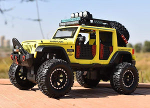 Planet Gates 1:28 Jeep Wild Gladiator Big Tire Alloy Pickup Off-road Vehicle Model Alloy Car Model Decoration Sound and Light Pull Back Toy