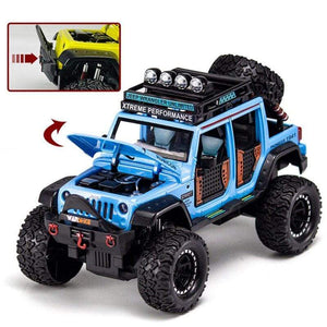 Planet Gates 1:28 Jeep Wild Gladiator Big Tire Alloy Pickup Off-road Vehicle Model Alloy Car Model Decoration Sound and Light Pull Back Toy