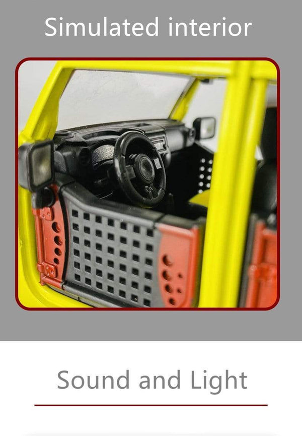 Planet Gates 1:28 Jeep Wild Gladiator Big Tire Alloy Pickup Off-road Vehicle Model Alloy Car Model Decoration Sound and Light Pull Back Toy