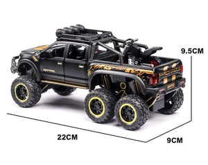 Planet Gates 1: 28 simulation Ford F150 Raptor off-road alloy car model children's sound and light toy car birthday gift blue car