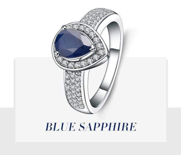 Planet Gates 1.29Ct Oval Natural Blue Sapphire Gemstone Wedding For Women Weddings 925 Sterling Silver Fashion Fine Jewelry