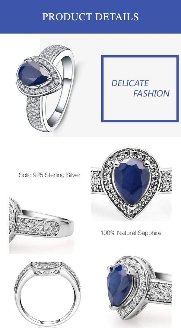 Planet Gates 1.29Ct Oval Natural Blue Sapphire Gemstone Wedding For Women Weddings 925 Sterling Silver Fashion Fine Jewelry