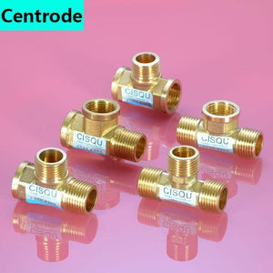 1/2IN Copper Tee Elbow Outer And Inner Wire Joint Double Inner Wire Direct Outer Tooth Four-way Gas Solar Water Pipe Fittings