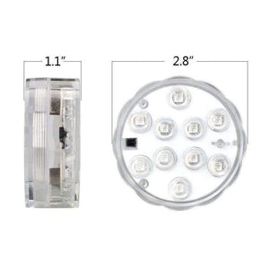 Planet Gates 1/3/4 PCS 10 Led Remote Controlled RGB Submersible Light Battery Operated Underwater Night Lamp Vase Bowl Outdoor Garden Party