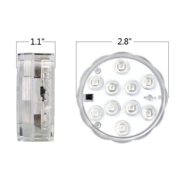 Planet Gates 1/3/4 PCS 10 Led Remote Controlled RGB Submersible Light Battery Operated Underwater Night Lamp Vase Bowl Outdoor Garden Party