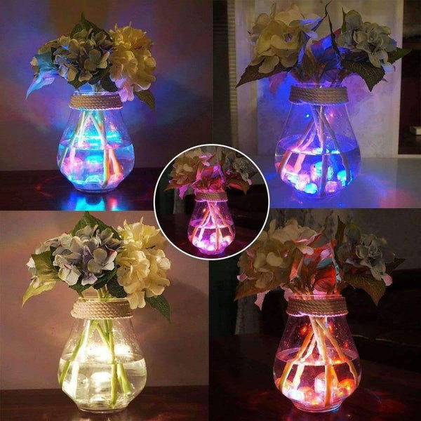 Planet Gates 1/3/4 PCS 10 Led Remote Controlled RGB Submersible Light Battery Operated Underwater Night Lamp Vase Bowl Outdoor Garden Party