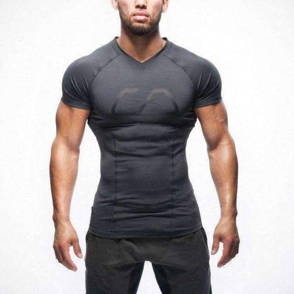 Planet Gates 1 3 / Asian sizeM GYM  New T-shirt men Tights Fitness Quick Dry Casual Stretch Top Tee Shirt Fitness Mma Plus Size Hot Sale