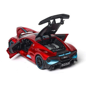 Planet Gates 1/32 Alloy Bugatti DIVO Super Sports Car Model Toy Die Cast Pull Back Sound Light Toys Vehicle For Children Kids Gift