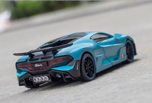 Planet Gates 1/32 Alloy Bugatti DIVO Super Sports Car Model Toy Die Cast Pull Back Sound Light Toys Vehicle For Children Kids Gift