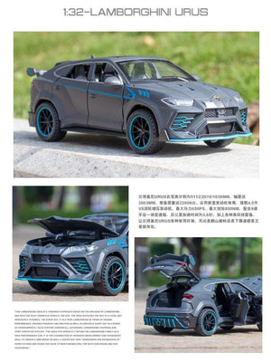 Planet Gates 1:32 Alloy Car Model Lux Lamborghini-Urus Coupe SUV Diecast Metal Vehicle Display Gifts Birthday for Children Christmas Toy