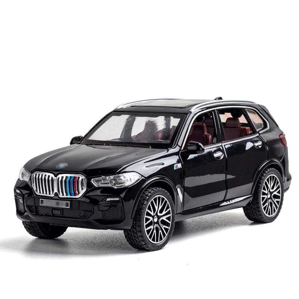 Planet Gates 1/32 Alloy Die Cast X5 SUV Model Toy Car Simulation Sound Light Pull Back Door Open Toys Vehicle For Children