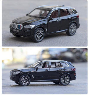 Planet Gates 1/32 Alloy Die Cast X5 SUV Model Toy Car Simulation Sound Light Pull Back Door Open Toys Vehicle For Children