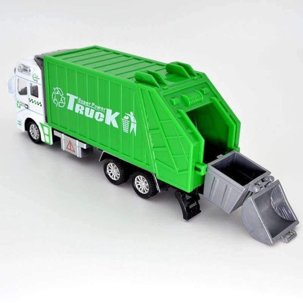 Planet Gates 1:32 Alloy Sanitation Engineering Vehicle Simulation Garbage Truck Model Gift for Children Toys,Pullback,20.5CM