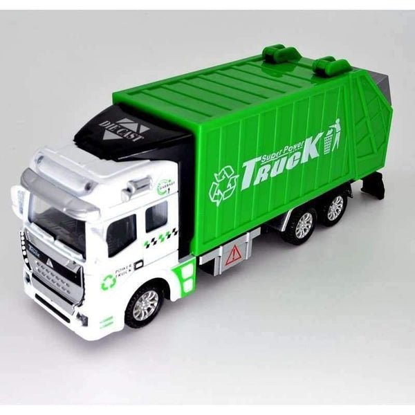Planet Gates 1:32 Alloy Sanitation Engineering Vehicle Simulation Garbage Truck Model Gift for Children Toys,Pullback,20.5CM