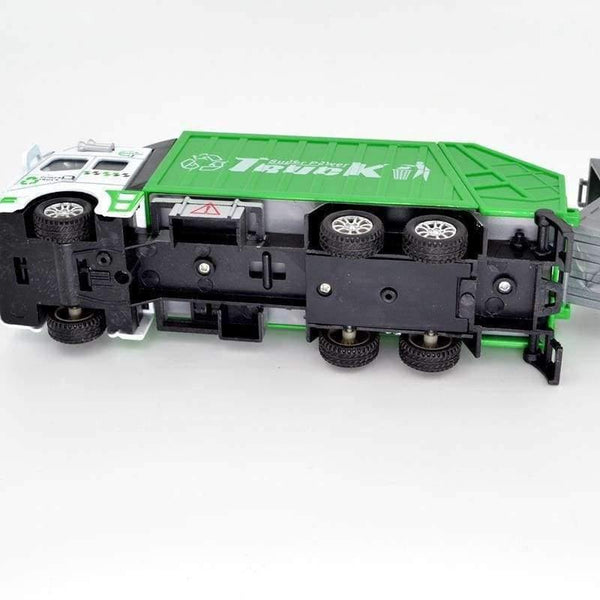 Planet Gates 1:32 Alloy Sanitation Engineering Vehicle Simulation Garbage Truck Model Gift for Children Toys,Pullback,20.5CM