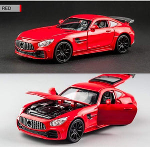 Planet Gates 1:32 AMG-GTR GT Alloy Sports Car Model Diecast Metal Toy Vehicles Car Model Collection High Simulation Sound Light Kids Toy Gift