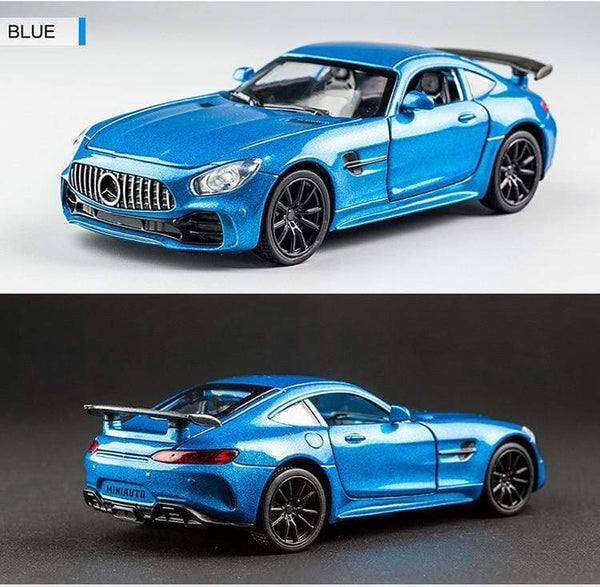 Planet Gates 1:32 AMG-GTR GT Alloy Sports Car Model Diecast Metal Toy Vehicles Car Model Collection High Simulation Sound Light Kids Toy Gift
