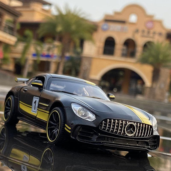 Planet Gates 1:32 AMG-GTR GT Alloy Sports Car Model Diecast Metal Toy Vehicles Car Model Collection High Simulation Sound Light Kids Toy Gift