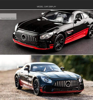 Planet Gates 1:32 AMG-GTR GT Alloy Sports Car Model Diecast Metal Toy Vehicles Car Model Collection High Simulation Sound Light Kids Toy Gift