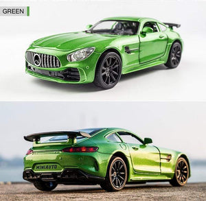 Planet Gates 1:32 AMG-GTR GT Alloy Sports Car Model Diecast Metal Toy Vehicles Car Model Collection High Simulation Sound Light Kids Toy Gift