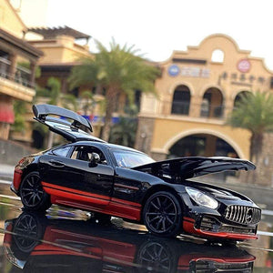 Planet Gates 1:32 AMG-GTR GT Alloy Sports Car Model Diecast Metal Toy Vehicles Car Model Collection High Simulation Sound Light Kids Toy Gift