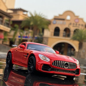 Planet Gates 1:32 AMG-GTR GT Alloy Sports Car Model Diecast Metal Toy Vehicles Car Model Collection High Simulation Sound Light Kids Toy Gift