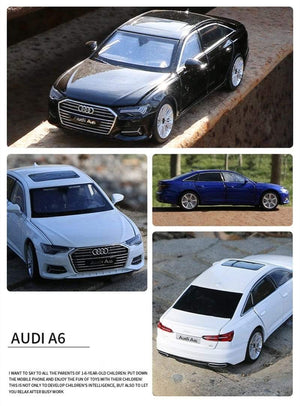 Planet Gates 1:32 AUDI A6 Alloy Car Model Diecasts & Toy Vehicles Metal Toy Car Model High Simulation Sound Light Collection Childrens Gift