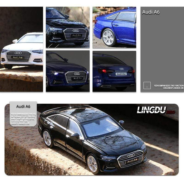 Planet Gates 1:32 AUDI A6 Alloy Car Model Diecasts & Toy Vehicles Metal Toy Car Model High Simulation Sound Light Collection Childrens Gift