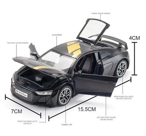 Planet Gates 1:32 Audi R8 V10 Plus Supercar Alloy Car Diecasts & Toy Vehicles Sound and light Car Model Collection Car Toys For Children