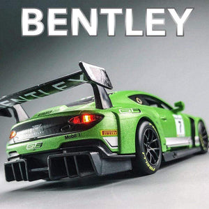 Planet Gates 1:32 Bentley Continental GT3 Sports Car Alloy Car Diecasts & Toy Vehicles Metal Toy Car Model High Simulation Collection Gifts