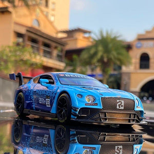 Planet Gates 1:32 Bentley Continental GT3 Sports Car Alloy Car Diecasts & Toy Vehicles Metal Toy Car Model High Simulation Collection Gifts