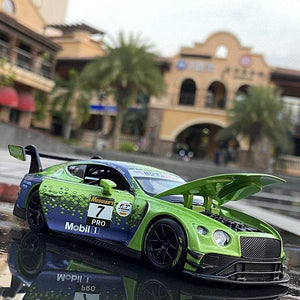 Planet Gates 1:32 Bentley Continental GT3 Sports Car Alloy Car Diecasts & Toy Vehicles Metal Toy Car Model High Simulation Collection Gifts