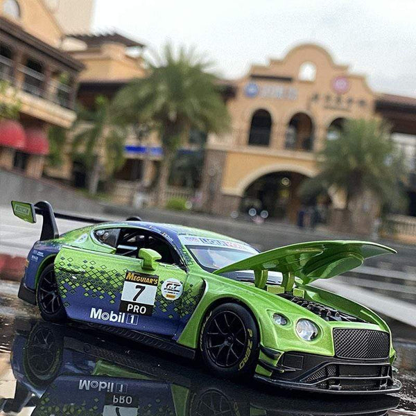 Planet Gates 1:32 Bentley Continental GT3 Sports Car Alloy Car Diecasts & Toy Vehicles Metal Toy Car Model High Simulation Collection Gifts