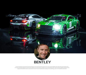 Planet Gates 1:32 Bentley Continental GT3 Sports Car Alloy Car Diecasts & Toy Vehicles Metal Toy Car Model High Simulation Collection Gifts