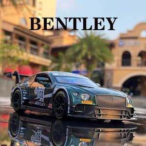 Planet Gates 1:32 Bentley Continental GT3 Sports Car Alloy Car Diecasts & Toy Vehicles Metal Toy Car Model High Simulation Collection Gifts